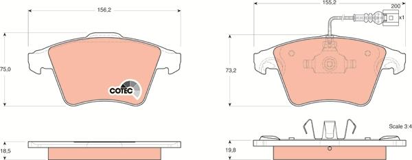 TRW GDB1555 - Kit pastiglie freno, Freno a disco www.autoricambit.com