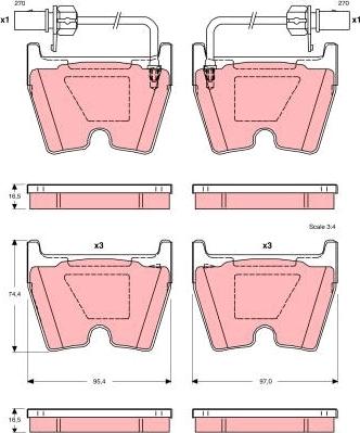 TRW GDB1507 - Kit pastiglie freno, Freno a disco www.autoricambit.com