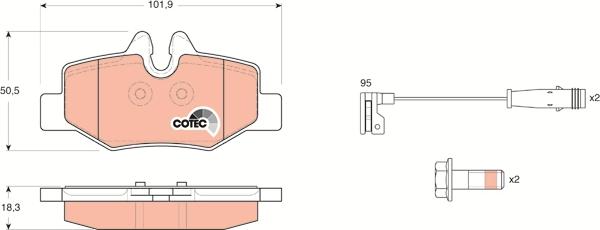 TRW GDB1601 - Kit pastiglie freno, Freno a disco www.autoricambit.com