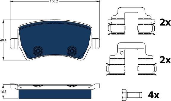 TRW GDB1685BTE - Kit pastiglie freno, Freno a disco www.autoricambit.com