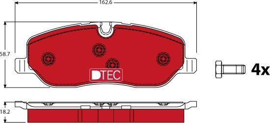 TRW GDB1631DTE - Kit pastiglie freno, Freno a disco www.autoricambit.com