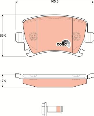 TRW GDB1622 - Kit pastiglie freno, Freno a disco www.autoricambit.com