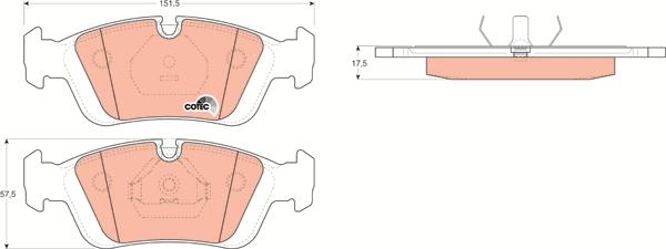 TRW GDB1100 - Kit pastiglie freno, Freno a disco www.autoricambit.com