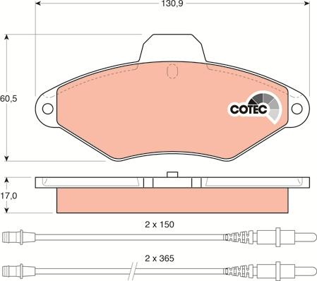 TRW GDB1101 - Kit pastiglie freno, Freno a disco www.autoricambit.com