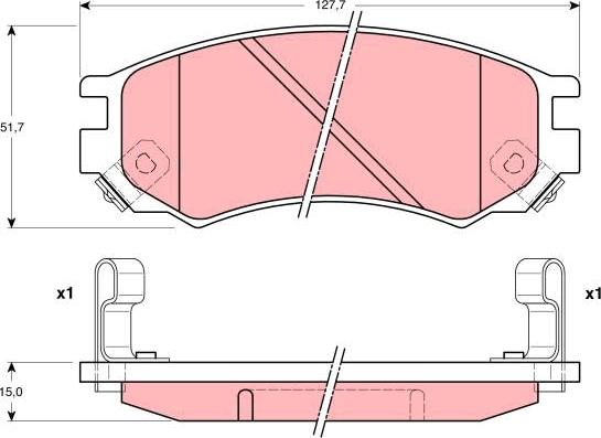 TRW GDB1175 - Kit pastiglie freno, Freno a disco www.autoricambit.com