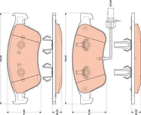 TRW GDB1811 - Kit pastiglie freno, Freno a disco www.autoricambit.com