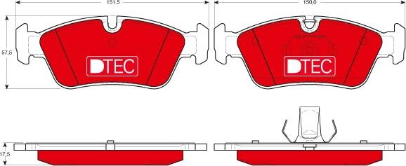 TRW GDB1348DTE - Kit pastiglie freno, Freno a disco www.autoricambit.com