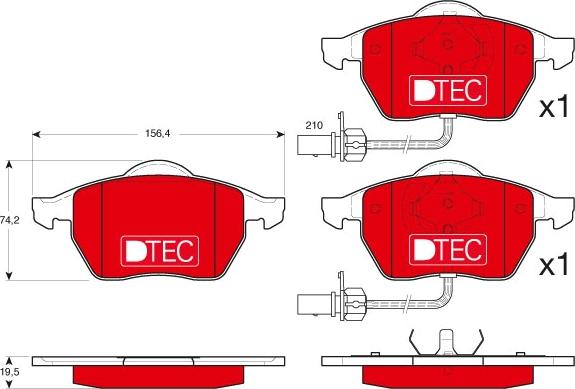 TRW GDB1307DTE - Kit pastiglie freno, Freno a disco www.autoricambit.com