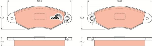 TRW GDB1321 - Kit pastiglie freno, Freno a disco www.autoricambit.com