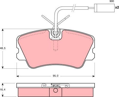 TRW GDB1251 - Kit pastiglie freno, Freno a disco www.autoricambit.com