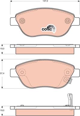 TRW GDB1701 - Kit pastiglie freno, Freno a disco www.autoricambit.com