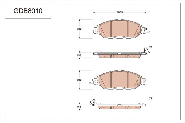 TRW GDB8010 - Kit pastiglie freno, Freno a disco www.autoricambit.com