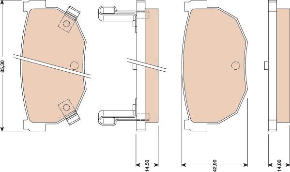 TRW GDB3056 - Kit pastiglie freno, Freno a disco www.autoricambit.com