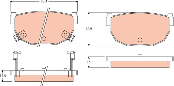 TRW GDB3052 - Kit pastiglie freno, Freno a disco www.autoricambit.com