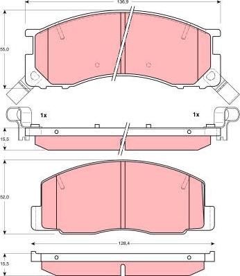 TRW GDB3086 - Kit pastiglie freno, Freno a disco www.autoricambit.com