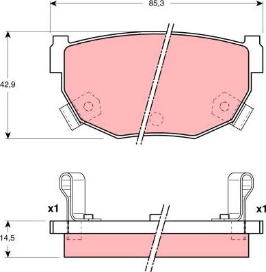 TRW GDB3143 - Kit pastiglie freno, Freno a disco www.autoricambit.com