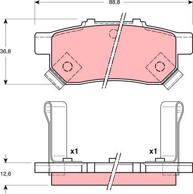 TRW GDB3160 - Kit pastiglie freno, Freno a disco www.autoricambit.com