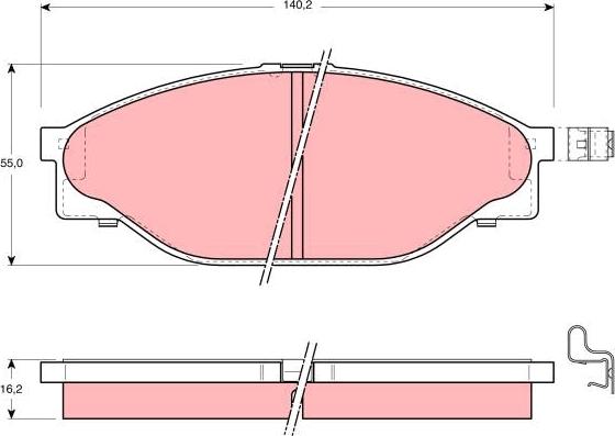 TRW GDB3109 - Kit pastiglie freno, Freno a disco www.autoricambit.com