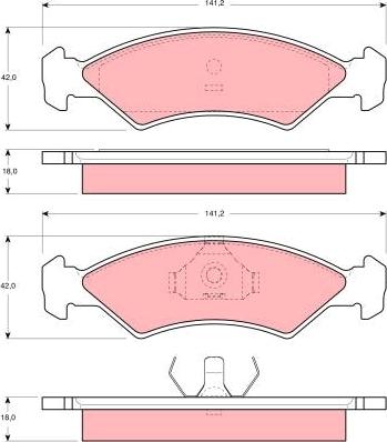 TRW GDB311 - Kit pastiglie freno, Freno a disco www.autoricambit.com