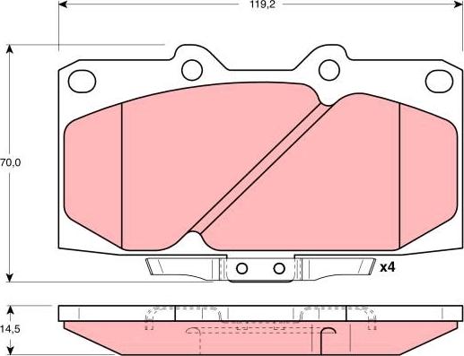 TRW GDB3131 - Kit pastiglie freno, Freno a disco www.autoricambit.com