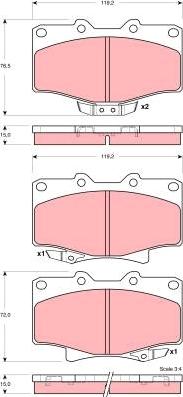 TRW GDB3383 - Kit pastiglie freno, Freno a disco www.autoricambit.com