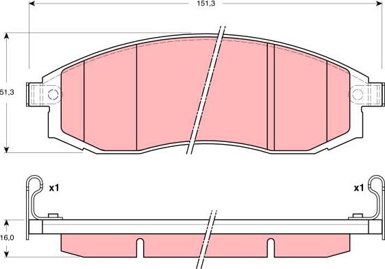 TRW GDB3327 - Kit pastiglie freno, Freno a disco www.autoricambit.com