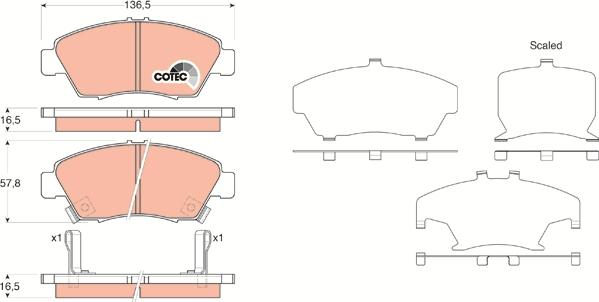 TRW GDB3375 - Kit pastiglie freno, Freno a disco www.autoricambit.com