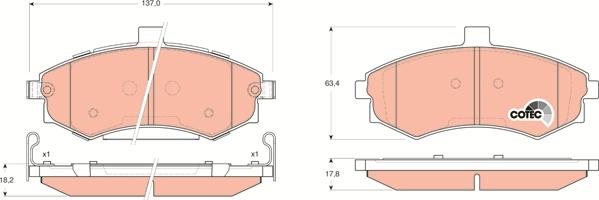 TRW GDB3378 - Kit pastiglie freno, Freno a disco www.autoricambit.com