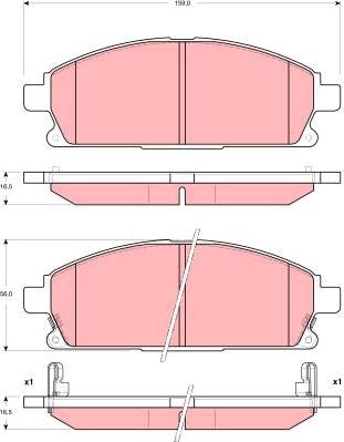 TRW GDB3295 - Kit pastiglie freno, Freno a disco www.autoricambit.com