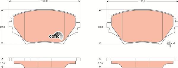 TRW GDB3251 - Kit pastiglie freno, Freno a disco www.autoricambit.com