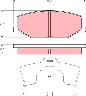 TRW GDB3210 - Kit pastiglie freno, Freno a disco www.autoricambit.com