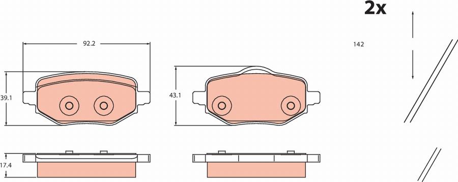 TRW GDB2480 - Kit pastiglie freno, Freno a disco www.autoricambit.com