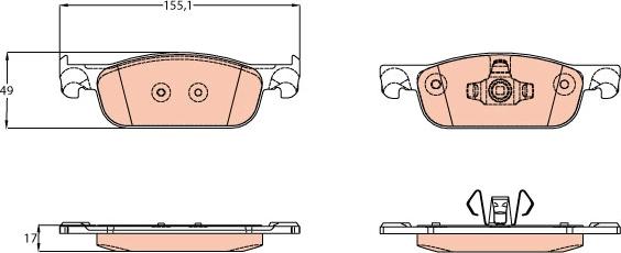 TRW GDB2157 - Kit pastiglie freno, Freno a disco www.autoricambit.com