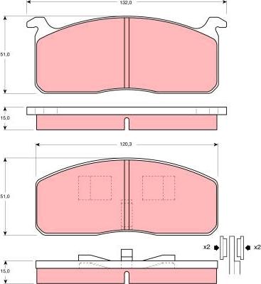 TRW GDB233 - Kit pastiglie freno, Freno a disco www.autoricambit.com