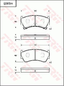 TRW GDB7044 - Kit pastiglie freno, Freno a disco www.autoricambit.com