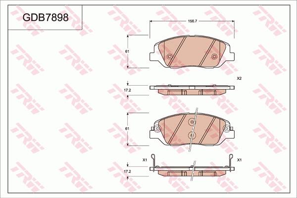 TRW GDB7898 - Kit pastiglie freno, Freno a disco www.autoricambit.com