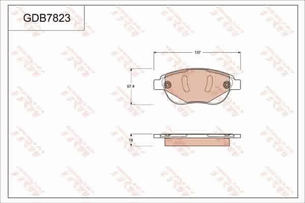 TRW GDB7823 - Kit pastiglie freno, Freno a disco www.autoricambit.com