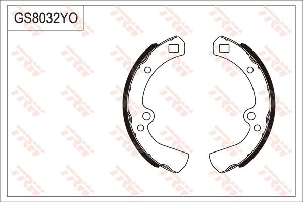 TRW GS8032 - Kit ganasce, Freno stazionamento www.autoricambit.com