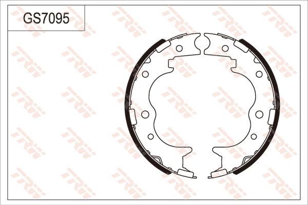 TRW GS7095 - Kit ganasce, Freno stazionamento www.autoricambit.com