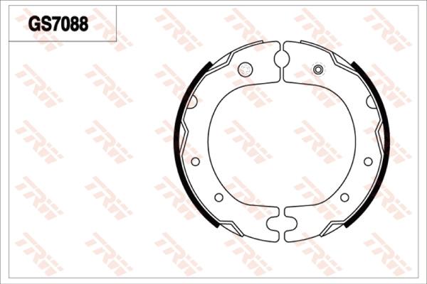 TRW GS7088 - Kit ganasce, Freno stazionamento www.autoricambit.com