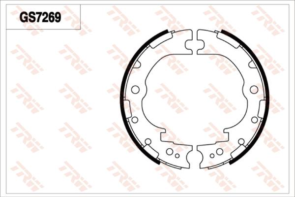 TRW GS7269 - Kit ganasce, Freno stazionamento www.autoricambit.com