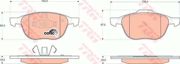 TRW GTD1188 - Kit freno, Freno a disco www.autoricambit.com