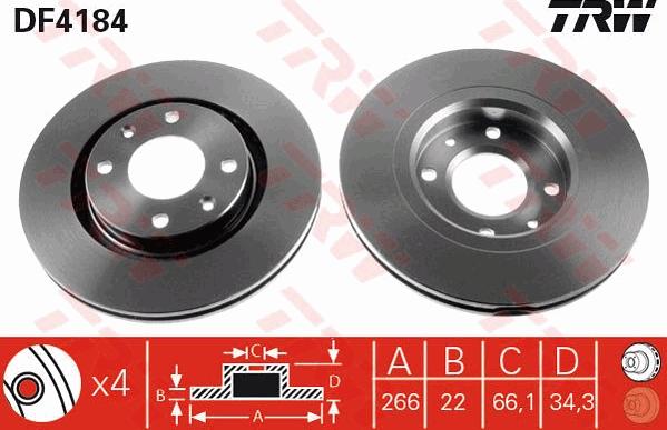 TRW GTD1170 - Kit freno, Freno a disco www.autoricambit.com