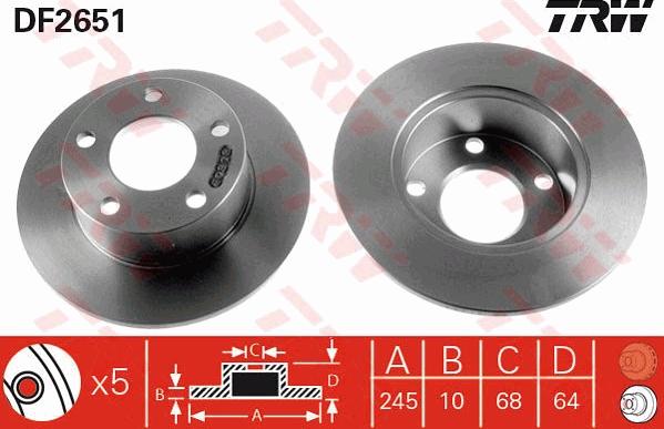 TRW GTD1172 - Kit freno, Freno a disco www.autoricambit.com