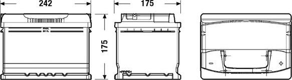 Tudor TA612 - Batteria avviamento www.autoricambit.com