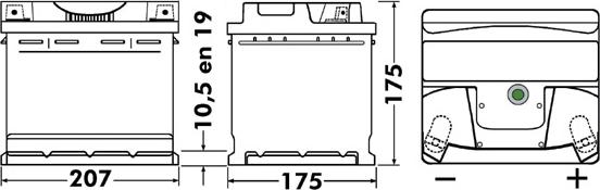 Tudor TB443 - Batteria avviamento www.autoricambit.com