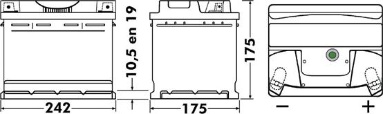 Tudor TB543 - Batteria avviamento www.autoricambit.com