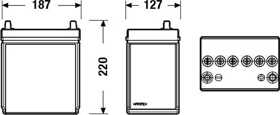 Tudor TB356 - Batteria avviamento www.autoricambit.com