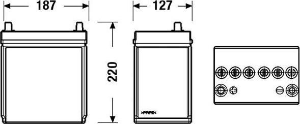 Tudor TB357 - Batteria avviamento www.autoricambit.com