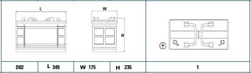 Tudor TG1101 - Batteria avviamento www.autoricambit.com